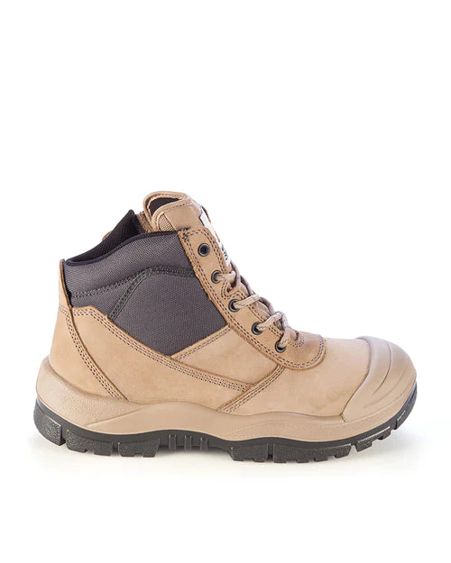 Mongrel Zipsider Scuff Cap Safety Steel Toe 461060 Work Boots In Stone