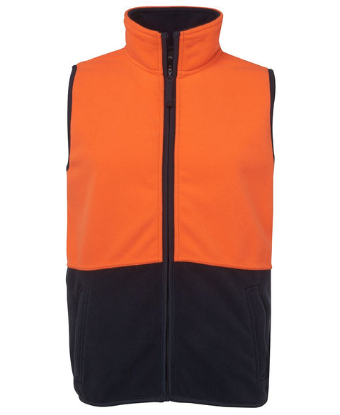 JB'S HI VIS POLAR VEST FLEECE