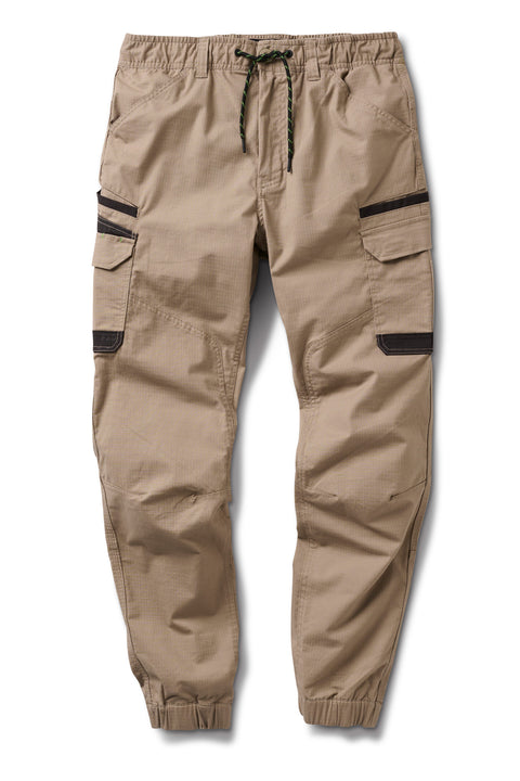 WP-12C Cuffed Elastic Waist Stretch Ripstop Work Pant - Khaki