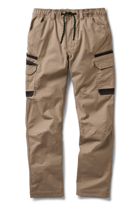 WP-12C Cuffed Elastic Waist Stretch Ripstop Work Pant - Khaki