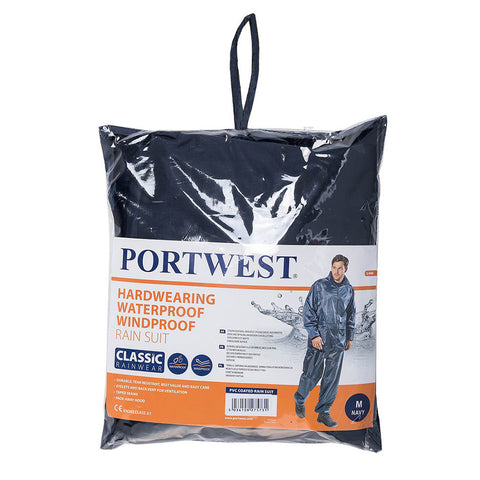 PORTWEST Essentials Rainsuit (2 Piece Suit) Waterproof Lightweight  Jacket & Trousers