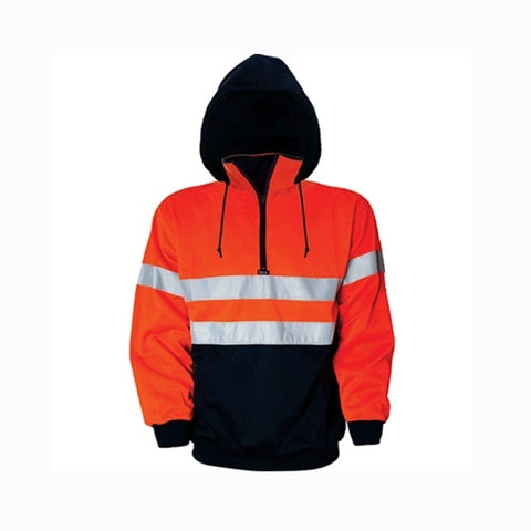 XAX Retro Fleece-Viz Hi Vis 1/2 Zip Windcheater