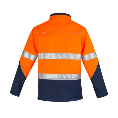 Mens Hi Vis Softshell Jacket Reflective Tape Workwear Outdoor Waterproof
