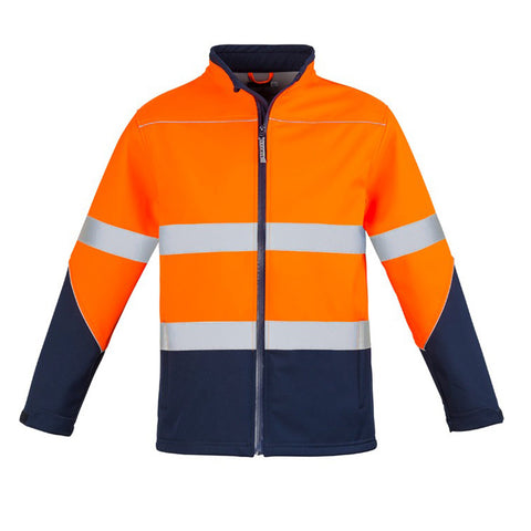 Mens Hi Vis Softshell Jacket Reflective Tape Workwear Outdoor Waterproof