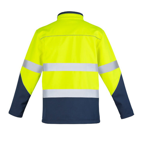 Mens Hi Vis Softshell Jacket Reflective Tape Workwear Outdoor Waterproof