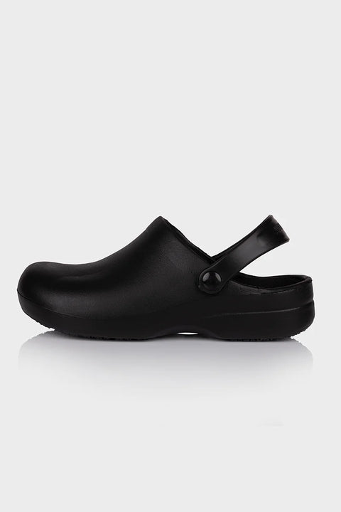 Aussie Chef Kitchen Classic Style Slip-On Clogs - Black