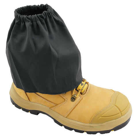 On Site Safety Black Sock Savers Elastic Work Boot Shoe Covers Debris Protection