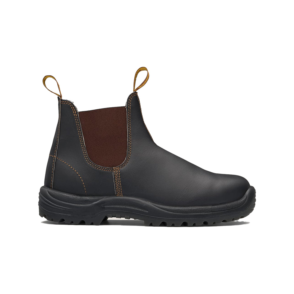 Blundstone Work Boots Elastic Side Series Stout Brown workwearcorner