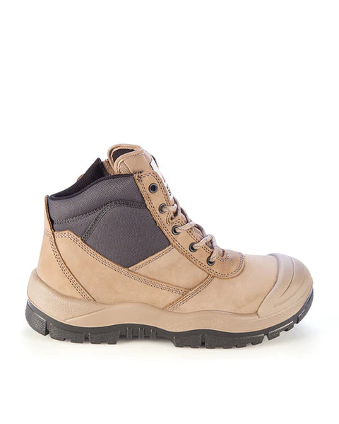 Mongrel Zipsider Safety Boot with scuff cap - Stone