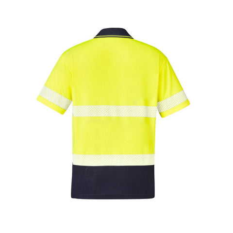 BIZ COLLECTION UNISEX HI VIS SEGMENTED S/S POLO - HOOP TAPED ZH535