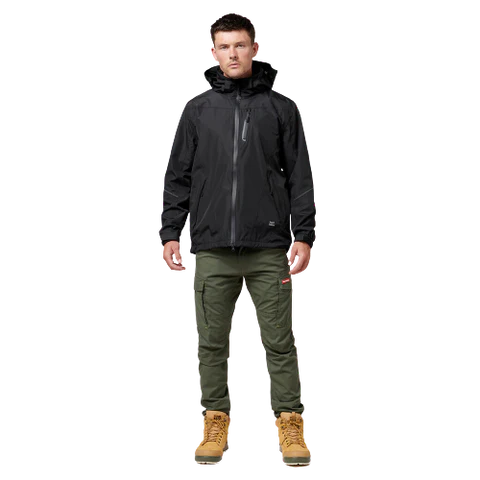 Hard Yakka Mens Orbit Shell Water Proof Jacket Breathable Zip Pockets Y06721